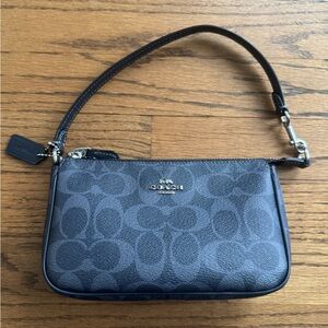 Coach Black and Gray Patterned Wristlet